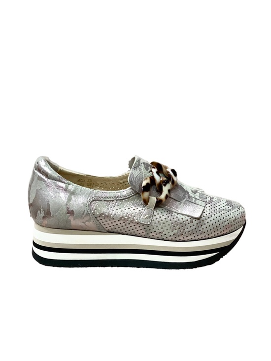 Softwaves Shoes - Softwaves Platform Slip-On Sneaker- Metallic Camo